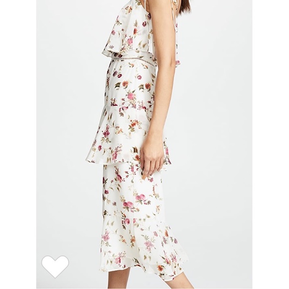 NWT WAYF Imola Tiered Floral Midi Dress - Picture 3 of 9